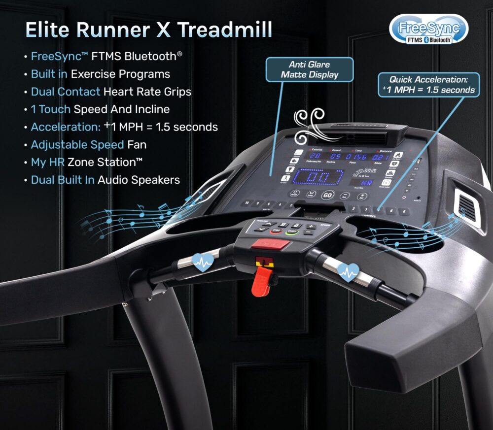 3G Cardio Elite Runner X Treadmill with FreeSync™ FTMS Bluetooth®