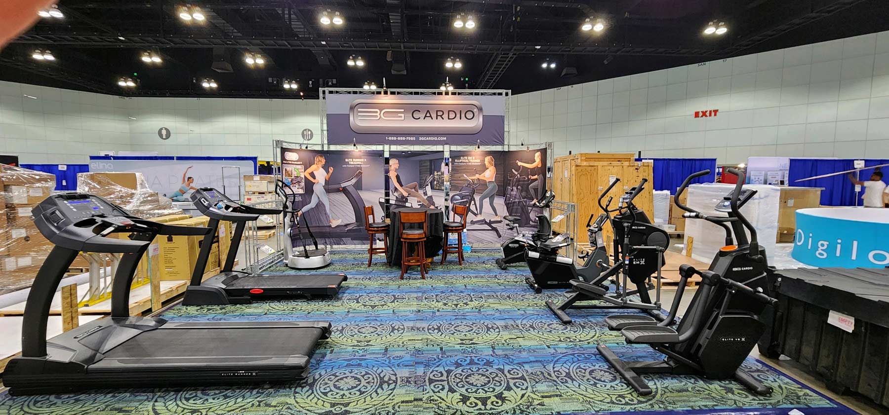 3G Cardio displays fitness equipment at IHRSA 2024 convention in Los Angeles